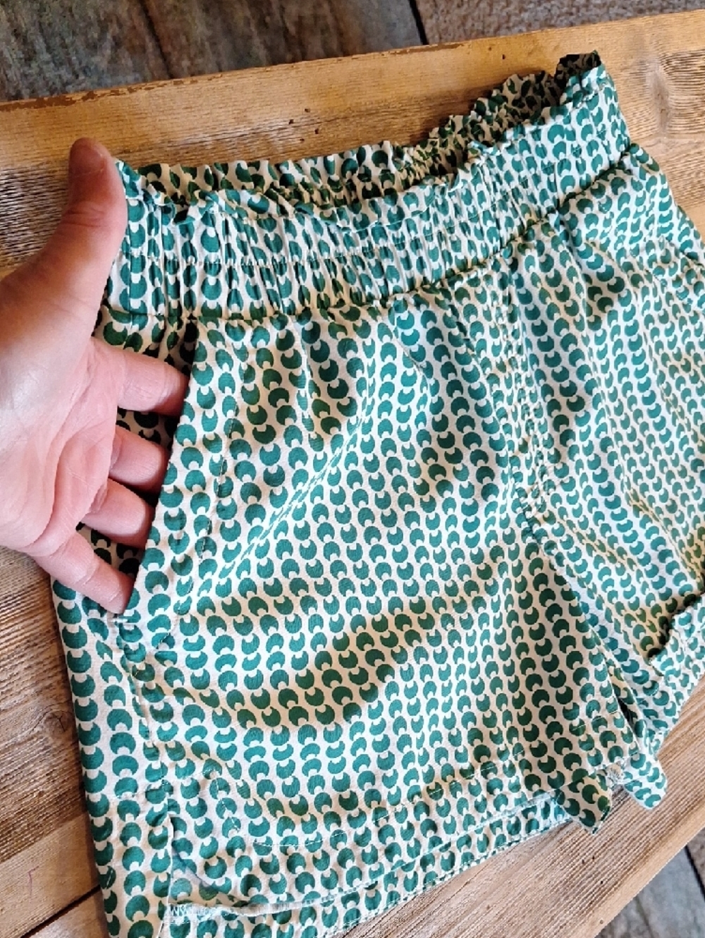 🔥 3 for $25 SALE a new day Teal & White Patterned Athletic Shorts. Size Small - Picture 5 of 8